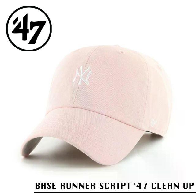 ★カートで割引対象品★【メーカー取次】’47 Brand フォーティーセブン・ブランド 14751383 BASE RUNNER SCRIPT ’47 CLEAN UP ニューヨーク・ヤンキース ピンク【Sx】【R】