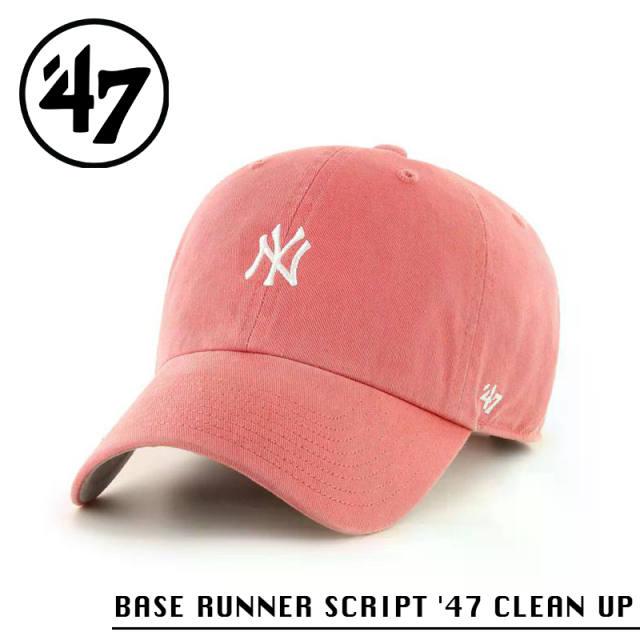 ★カートで割引対象品★【メーカー取次】’47 Brand フォーティーセブン・ブランド 14751387 BASE RUNNER SCRIPT ’47 CLEAN UP ニューヨーク・ヤンキース アイランドレッド【Sx】【R】