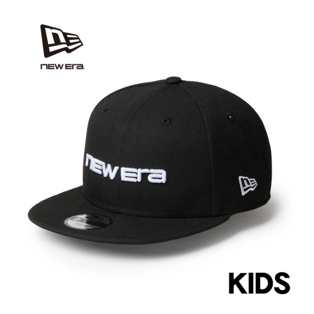 ★只今10％OFF★【メーカー取次】NEW ERA ニューエラ 14942515 9FIFTY All キッズ Youth 9FIFTY リニアロゴ ブラック/ホワイト キャップ【キャンペーン対象外】【T】