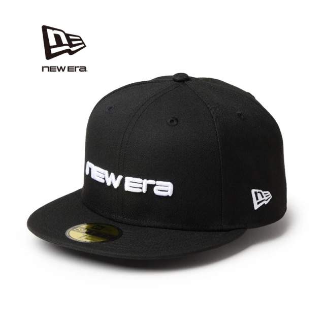 【メーカー取次】NEW ERA ニューエラ 14942687 59FIFTY リニアロゴ ブラック/ホワイト キャップ【キャンペーン対象外】【R】