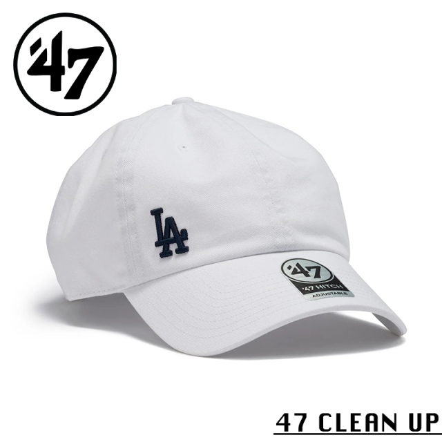 ★カートで割引対象品★【メーカー取次】’47 Brand フォーティーセブン・ブランド 14943963 47 CLEAN UP ロサンゼルス・ドジャース サスペンス ホワイト【Sx】【R】