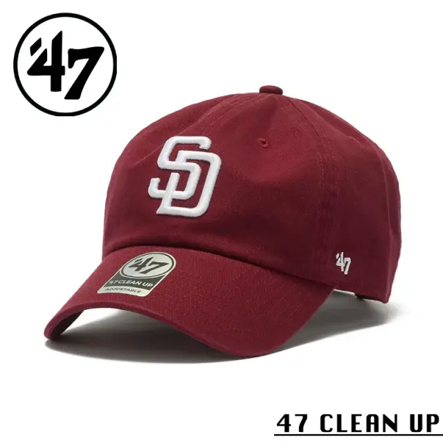 【メーカー取次】’47 Brand フォーティーセブン・ブランド 14943975 47 CLEAN UP サンディエゴ・パドレス ノーループラベル ダークレッド【Sx】【R】