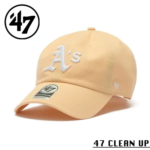 【メーカー取次】’47 Brand フォーティーセブン・ブランド 14943986 47 CLEAN UP オークランド・アスレチックス ノーループラベル アプリコット【Sx】【R】