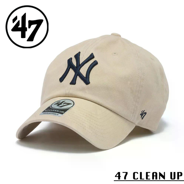★カートで割引対象品★【メーカー取次】’47 Brand フォーティーセブン・ブランド 14944007 47 CLEAN UP ニューヨーク・ヤンキース ノーループラベル ボーン【Sx】【R】