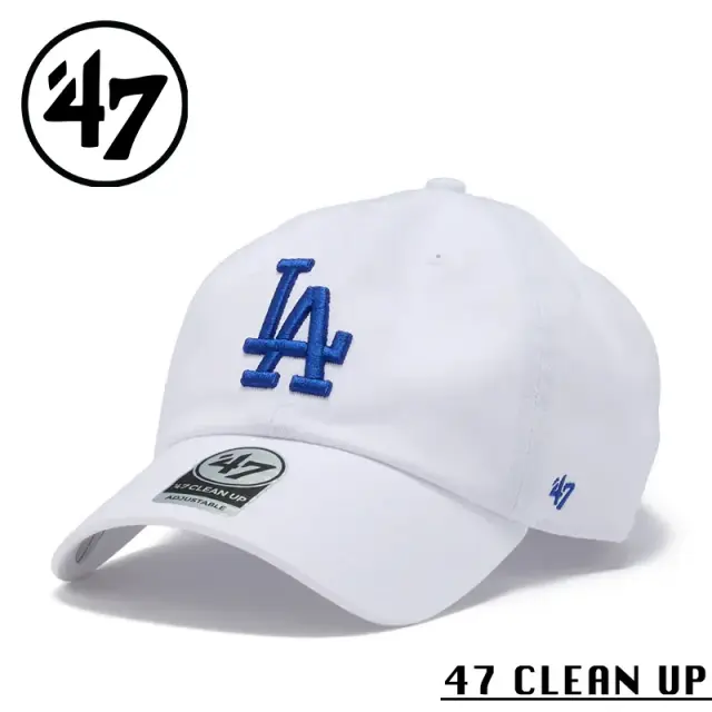 ★カートで割引対象品★【メーカー取次】’47 Brand フォーティーセブン・ブランド 14944014 47 CLEAN UP ロサンゼルス・ドジャース ノーループラベル ホワイト【Sx】【R】
