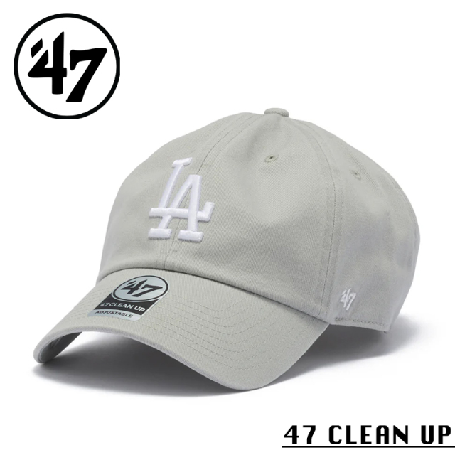 【メーカー取次】’47 Brand フォーティーセブン・ブランド 14944023 47 CLEAN UP ロサンゼルス・ドジャース ノーループラベル グレー【Sx】【R】