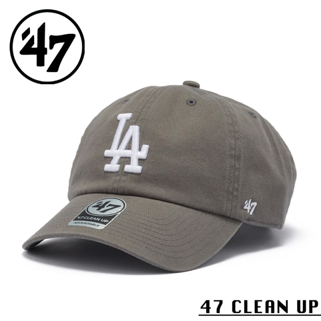 【メーカー取次】’47 Brand フォーティーセブン・ブランド 14944025 47 CLEAN UP ロサンゼルス・ドジャース ノーループラベル ダークグレー【Sx】【R】