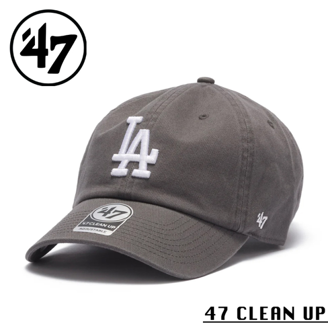 【メーカー取次】’47 Brand フォーティーセブン・ブランド 14944026 47 CLEAN UP ロサンゼルス・ドジャース ノーループラベル チャコール【Sx】【R】