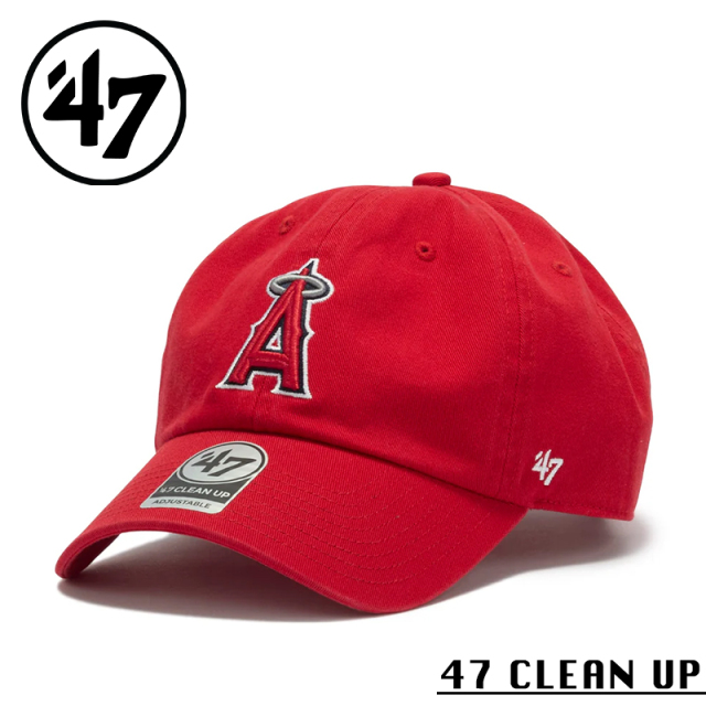 【メーカー取次】’47 Brand フォーティーセブン・ブランド 14944028 47 CLEAN UP ロサンゼルス・エンゼルス ノーループラベル レッド【Sx】【R】