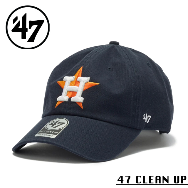 【メーカー取次】’47 Brand フォーティーセブン・ブランド 14944031 47 CLEAN UP ヒューストン・アストロズ ノーループラベル ネイビー【Sx】【R】