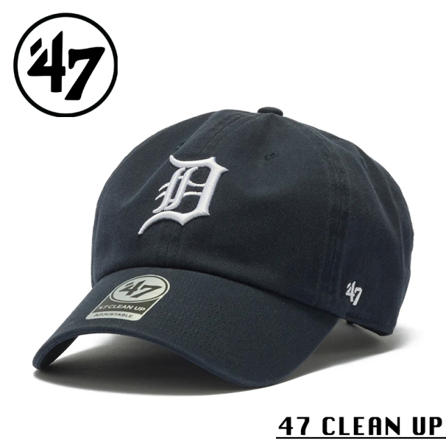 【メーカー取次】’47 Brand フォーティーセブン・ブランド 14944032 47 CLEAN UP デトロイト・タイガース ノーループラベル ネイビー【Sx】【R】