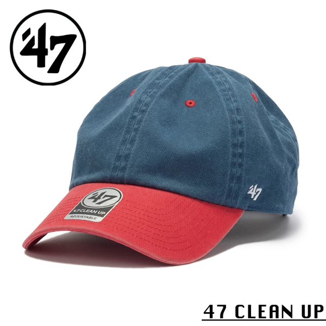 ★カートで割引対象品★【メーカー取次】’47 Brand フォーティーセブン・ブランド 14944039 47 CLEAN UP クラシック ネイビー×レッド【Sx】【R】
