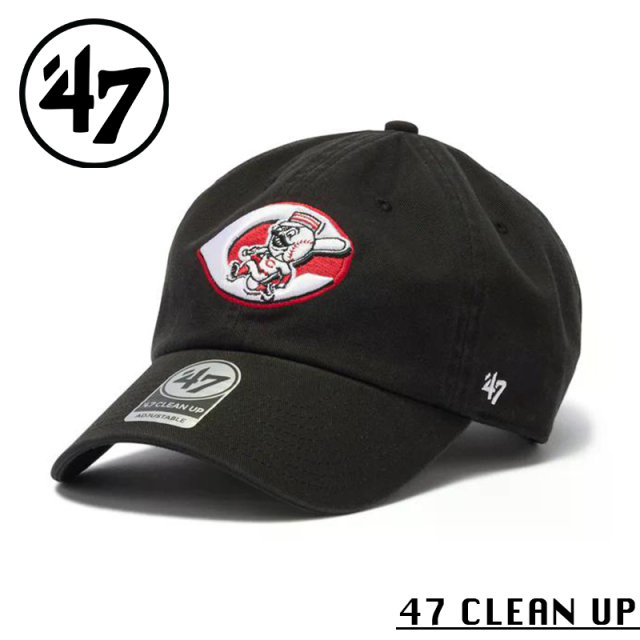 ★カートで割引対象品★【メーカー取次】’47 Brand フォーティーセブン・ブランド 14944063 ’47 CLEAN UP シンシナティ・レッズ ノーループラベル ブラック（レッド）【Sx】【R】