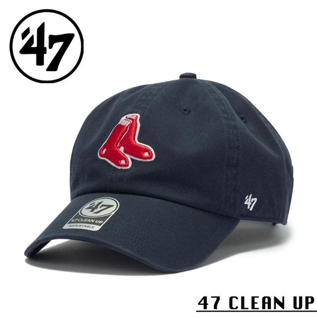 【メーカー取次】’47 Brand フォーティーセブン・ブランド 14944081 47 CLEAN UP ボストン・レッドソックス ノーループラベル プライマリーロゴ ネイビー【Sx】【R】