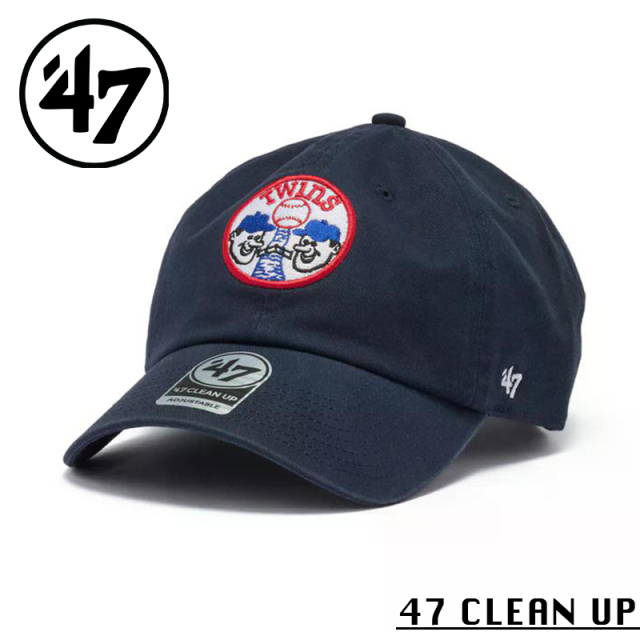 ★カートで割引対象品★【メーカー取次】’47 Brand フォーティーセブン・ブランド 14944122 ’47 CLEAN UP ミネソタ・ツインズ ノーループラベル クーパーズタウン ネイビー【Sx】【R】