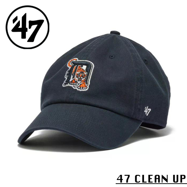 ★カートで割引対象品★【メーカー取次】’47 Brand フォーティーセブン・ブランド 14944125 ’47 CLEAN UP デトロイト・タイガース ノーループラベル クーパーズタウン ネイビー【Sx】【R】