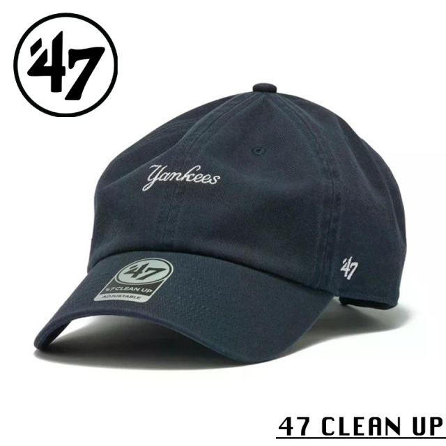 ★カートで割引対象品★【メーカー取次】’47 Brand フォーティーセブン・ブランド 14944130 ’47 CLEAN UP ニューヨーク・ヤンキース ベースランナー スクリプト ネイビー【Sx】【R】