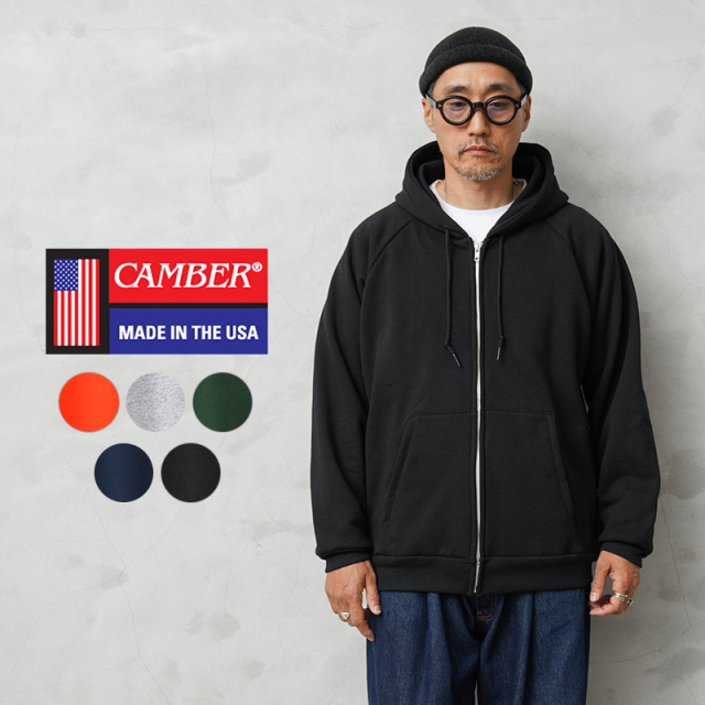 【即日出荷対応】CAMBER キャンバー 14CAM531 14oz チルバスター ジッパーフーデッド MADE IN USA【T】