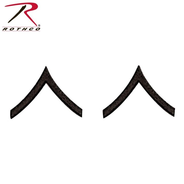 ★カートで割引対象品★【ネコポス便対応】ROTHCO ロスコ 1600 Private Insignia 米陸軍一等兵階級章 Subdued【T】