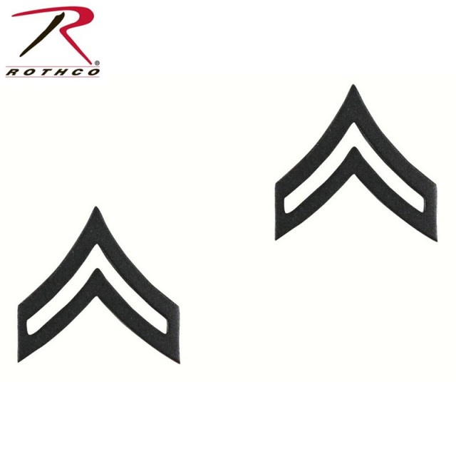 ★カートで割引対象品★【ネコポス便対応】ROTHCO ロスコ 1602 Private Insignia 米陸軍伍長階級章 Subdued【T】