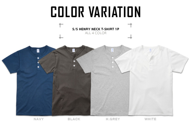 VALLAD V. HENRY NECK L/S ホワイト