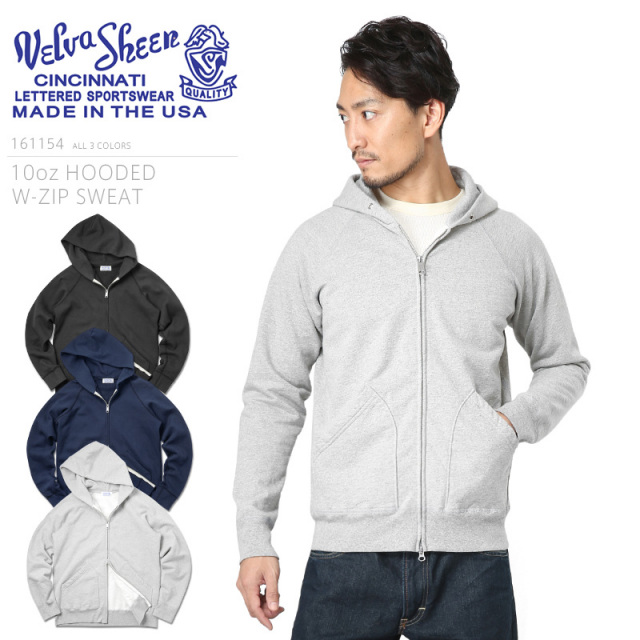 Velva Sheen ベルバシーン 161154 10oz ダブルジップ スウェット