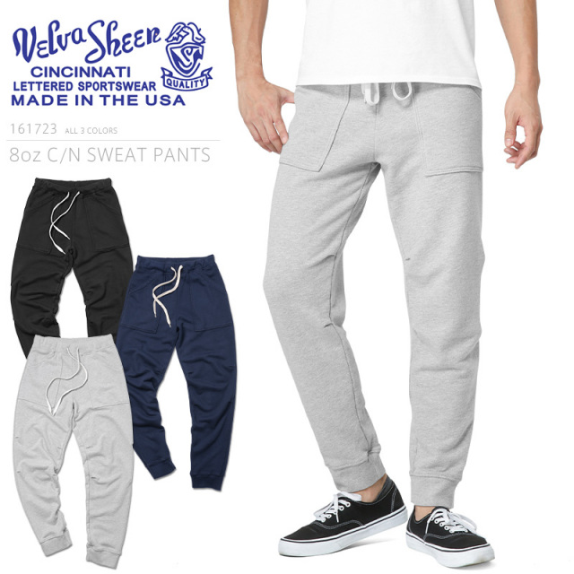 ★カートで割引対象品★Velva Sheen ベルバシーン 161723 MADE IN USA 8oz C/N スウェットパンツ【T】