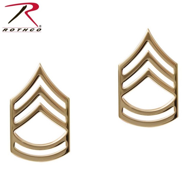 ★カートで割引対象品★【ネコポス便対応】ROTHCO ロスコ 1645 Private Insignia 米陸軍一等軍曹階級章 ゴールド【T】