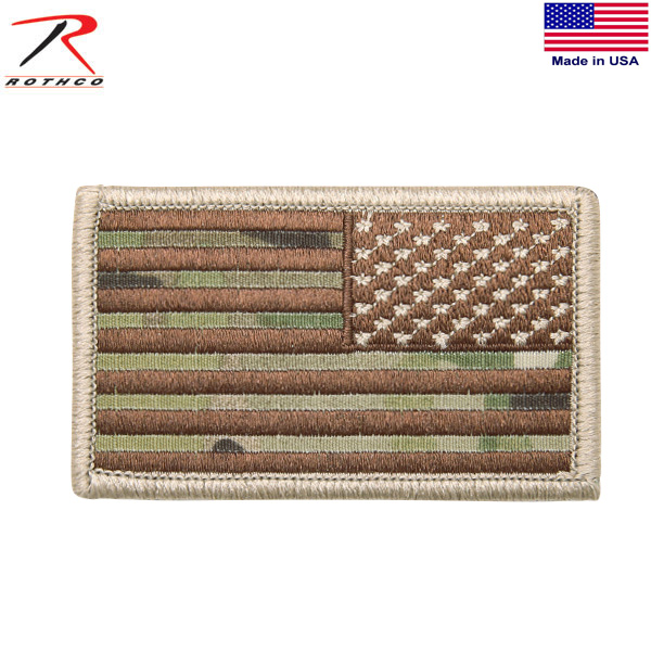 ★カートで割引対象品★【ネコポス便対応】ROTHCO ロスコ U.S.FLAG PATCH MULTICAM REVERSE（ワッペン）【T】