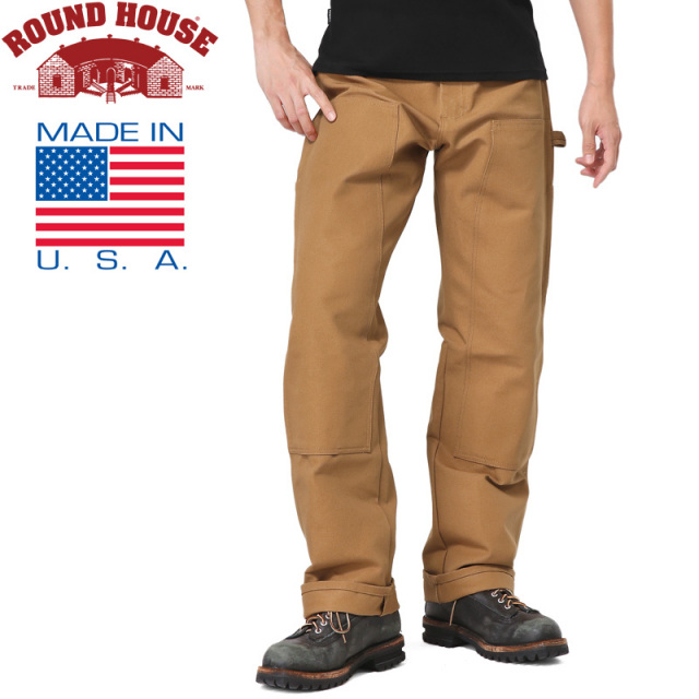 ★カートで割引対象品★Round House ラウンドハウス 17RH2202 米国製 DOUBLE FRONT DUCK ペインターパンツ【T】