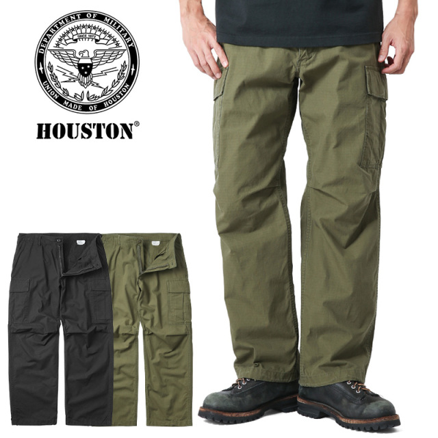 【8月25日前後で発送予定】★カートで割引対象品★HOUSTON ヒューストン 1883UD ヴィンテージ リップストップ BDUカーゴパンツ ミリタリーファッション 服【R】