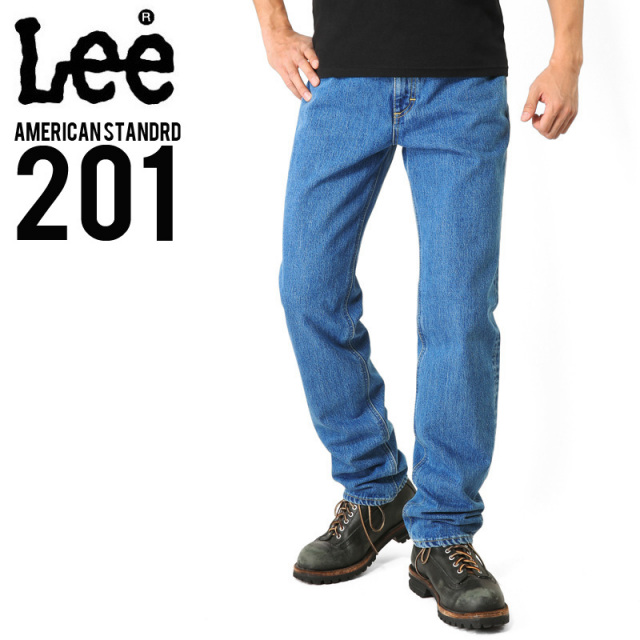 ★カートで割引対象品★Lee リー AMERICAN STANDARD 201ストレートデニムジーンズ ブルー(197)【T】