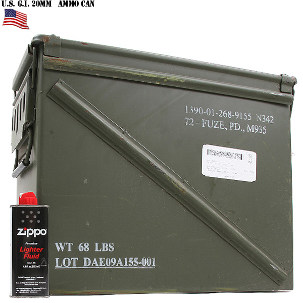 米軍放出品　20MM　アモカン　ビンテージ 米軍 20MM AMMO CAN アンモボックス 弾薬箱 米軍放出品