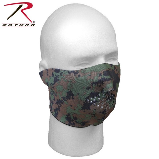 ★カートで割引対象品★ROTHCO ロスコ リバーシブル ハーフマスク Woodland Digital Camo 【2213】【T】
