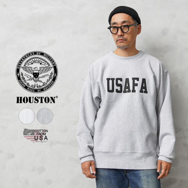 ★カートで割引対象品★HOUSTON ヒューストン 22265 U.S.コットン USAFA プリント スウェットシャツ【R】
