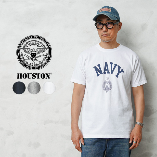 HOUSTON ヒューストン 22421 U.S. NAVY PRINT S/S Tシャツ【R】