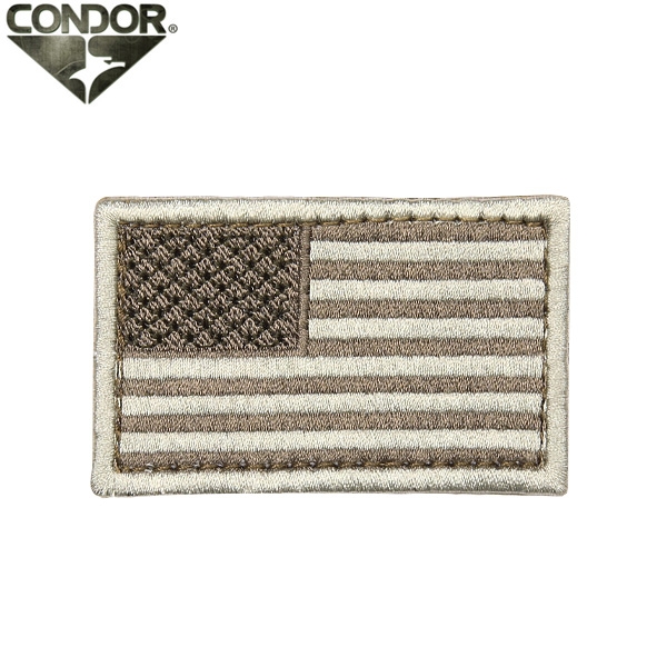 【只今50％OFF】【ネコポス便対応】CONDOR コンドル U.S. FLAG PATCH （ワッペン） DESERAT【T】【キャンペーン対象外】