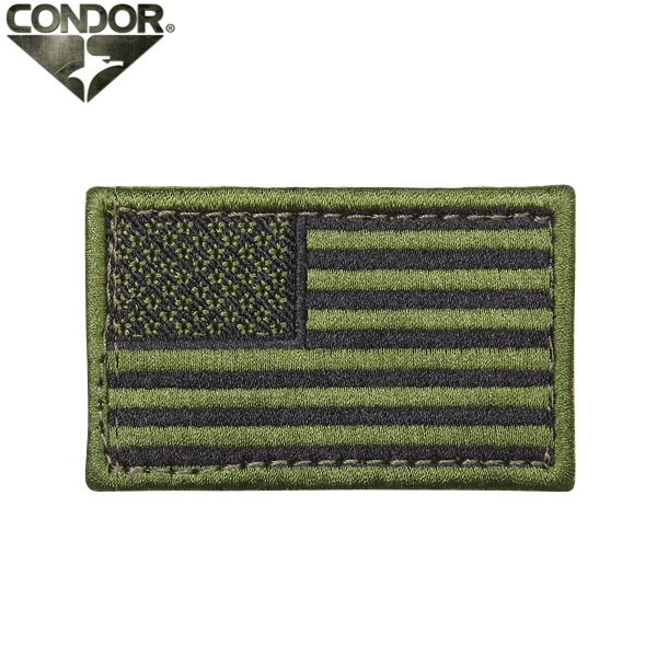 【只今50％OFF】【ネコポス便対応】CONDOR コンドル U.S. FLAG PATCH （ワッペン） OD【T】【キャンペーン対象外】