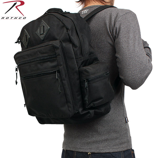 ★カートで割引対象品★ROTHCO ロスコ デラックス　ウォーター　レジスタント デイパック ブラック【2330】【T】
