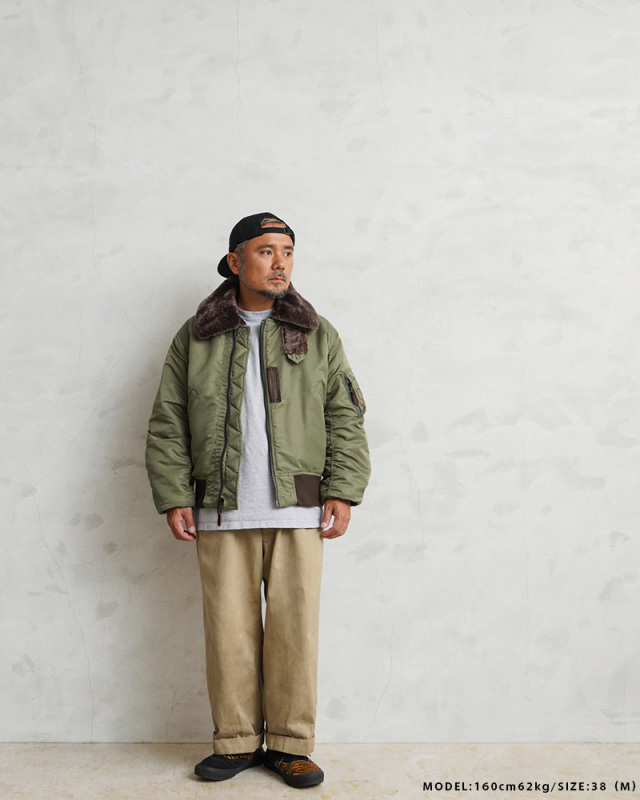 Pherrow's B-15B フライトジャケット サイズ38 Pherrow's - B-15B (MOD) - Thin Down Flight Jacket in Khaki