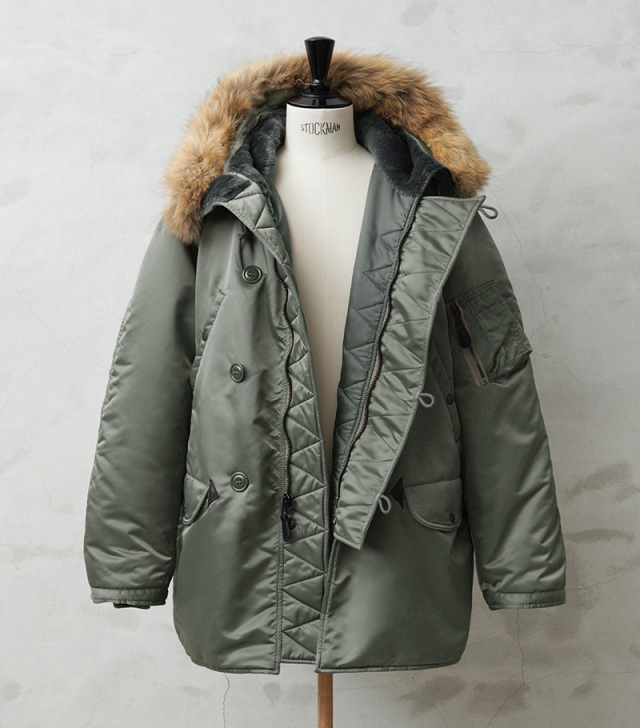 米軍 U.S.A.F N-3B VINTAGE フライトジャケット リアルファー 米軍 U.S.A.F N-3B VINTAGE フライトジャケット リアルファー