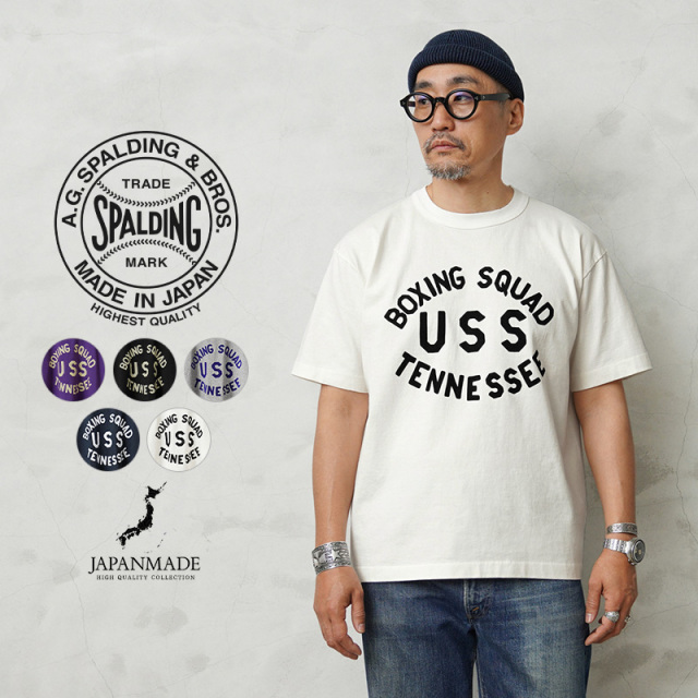 【即日出荷対応】A.G.SPALDING&BROS エージースポルディング&ブロス SPL-AGS-241004（251008）ARCHIVE S/S ロゴグラフィック Tシャツ 日本製【キャンペーン対象外】【T】