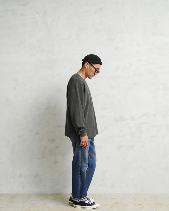 SCREEN STARS × WAIPER サーマル ホワイト ブラック SCREEN STARS STARS×WAIPER 2521-418WP L/S クルーネック