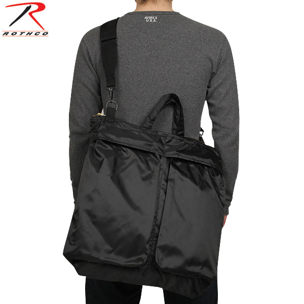 ★カートで割引対象品★ROTHCO ロスコ G.I. TYPE FLYER'S HELMETバッグ ショルダーストラップ付き BLACK【2439】【T】