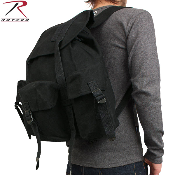 ★カートで割引対象品★ROTHCO ロスコ G.I.タイプ キャンバス ミニ アリス パック ブラック【2477】【T】