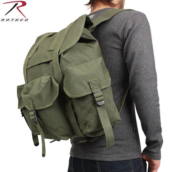 ★カートで割引対象品★ROTHCO ロスコ G.I.タイプ キャンバス ミニ アリス パック オリーブ【2487】【T】