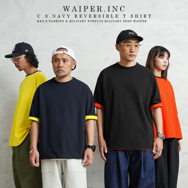 WAIPER.inc 米海軍 US.NAVY リバーシブルTシャツ【WP1005】【キャンペーン対象外】【T】