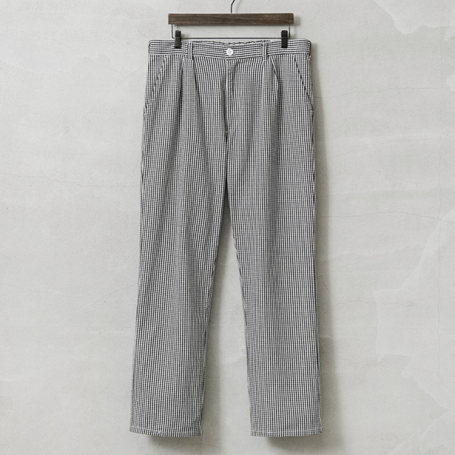 ☆今だけ15%OFF☆実物 USED オーストリア軍 シェフパンツ（コックパンツ）ギンガムチェック ブラック【W64～W88サイズ】【キャンペーン対象外】【I】