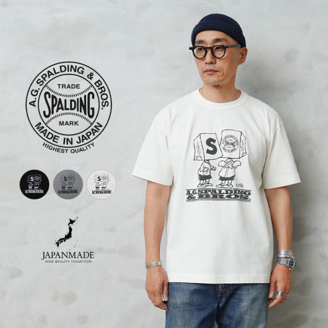 【即日出荷対応】A.G.SPALDING&BROS エージースポルディング&ブロス SPL-AGS-251013 SKETCHBOOK3 S/S プリントTシャツ 日本製【キャンペーン対象外】【T】