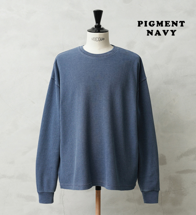 SCREEN STARS×WAIPER L/S サーマル ネイビー Lサイズ SCREEN STARS×WAIPER 2521-418WP L/S クルーネック サーマル Tシャツ